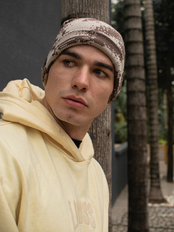 Cuff beanie - beigue military