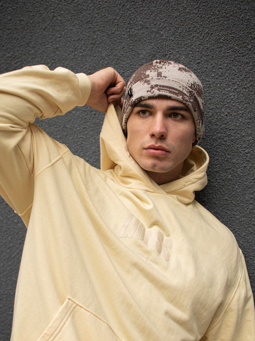 Cuff beanie - beigue military