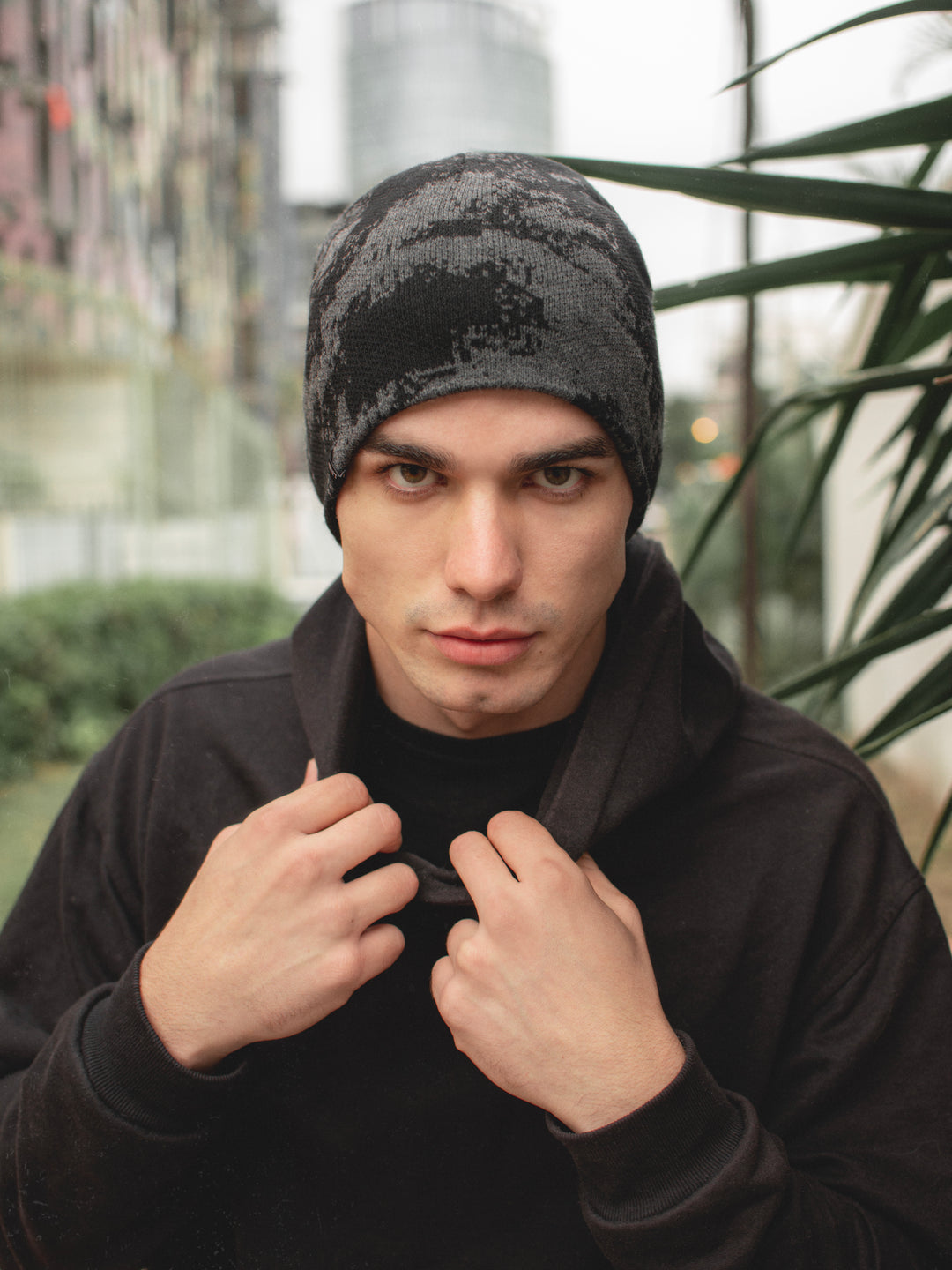 Cuff Beanie gray military